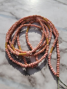 Etched In Gold-Pink Waistbead