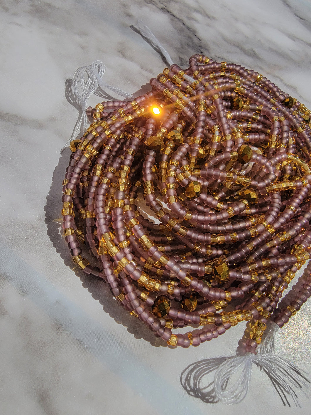 Frosted Lavender Waistbead